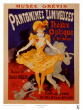 Pantomimes lumineuses (maxi carte postale) Affiche par Jules Chéret