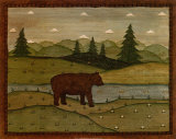 Primitive Bear Posters av Robin Betterley