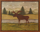 Primitive Moose Plakat av Robin Betterley