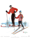 Norman Rockwell - Ski Skills - Sanat Norman Rockwell - Ski Skills - Sanat