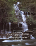 Serenity Prayer and Waterfall Plakater av Terry Donnelly
