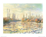 The thawing Lámina por Claude Monet
