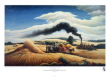 Threshing Wheat Prints by Thomas Hart Benton