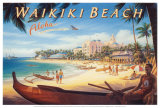 Strand von Waikiki Kunstdrucke von Kerne Erickson