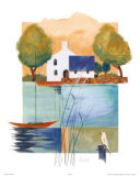 Dorf an der Bucht IV Kunstdrucke von Heinz Kirchner