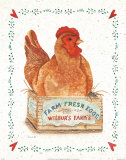 Wilbur's Farm Rooster Prints by S. West