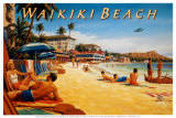 Waikiki Beach Prints by Kerne Erickson