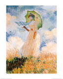 Femme à l'ombrelle Affiche par Claude Monet