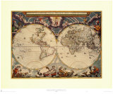 Mapa-múndi Pôsters por Joan Blaeu