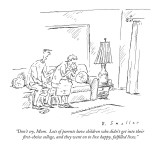 "Don't cry, Mom.  Lots of parents have children who didn't get into their …" - New Yorker Cartoon Premium Giclee Print by Barbara Smaller