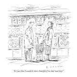 "It's just that I would be more thankful if we had roast beef." - New Yorker Cartoon Premium Giclee Print by Barbara Smaller