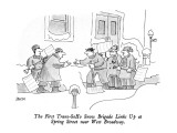 The First Trans-SoHo Snow Brigade Links Up at Spring Street near West Broa… - New Yorker Cartoon Premium Giclee Print by Jack Ziegler