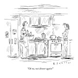 "Oh no, not dinner again!" - New Yorker Cartoon Premium Giclee Print by Barbara Smaller