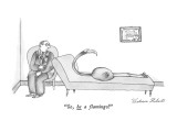 "So, be a flamingo!" - New Yorker Cartoon Premium Giclee Print by Victoria Roberts