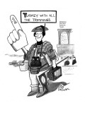 "Turkey with all the trimmings" - New Yorker Cartoon Premium Giclee Print by Leo Cullum