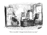 "This is incredible! I thought Amelia Earhart was dead." - New Yorker Cartoon Premium Giclee Print by Robert Weber