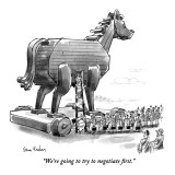 "We're going to try to negotiate first." - New Yorker Cartoon Premium Giclee Print by Dana Fradon