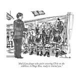 "And if you forget who you're covering I'll be on the sidelines, in Hugo B…" - New Yorker Cartoon Premium Giclee Print by Michael Crawford