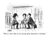 "Well, for starters, Matt has been showing definite improvement in risk-ta…" - New Yorker Cartoon Premium Giclee Print by Warren Miller