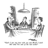 "Can't I just stay here with you and Mom?  I don't like what I've seen of …" - New Yorker Cartoon Premium Giclee Print by Henry Martin