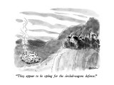 "They appear to be opting for the circled-wagons defense." - New Yorker Cartoon Premium Giclee Print by James Stevenson