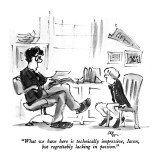 "What we have here is technically impressive, Jason, but regrettably lacki…" - New Yorker Cartoon Premium Giclee Print by Lee Lorenz