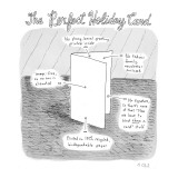 "The Perfect Holiday Card" - New Yorker Cartoon Premium Giclee Print by Roz Chast