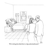 "We're letting him think there's a big media deathwatch." - New Yorker Cartoon Premium Giclee Print by Paul Noth