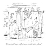 "If it says to add water, and I'm the one who adds it, I'm cooking." - New Yorker Cartoon Premium Giclee Print by Barbara Smaller