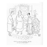 "He'll be thirty-six tomorrow. Just the same age as Clark Gable." - New Yorker Cartoon Premium Giclee Print by Richard Decker