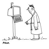 Mailbox-computer - New Yorker Cartoon Premium Giclee Print by Peter Mueller