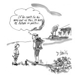 George Washington's father looks down at George Washington after the boy h… - New Yorker Cartoon Premium Giclee Print by Donald Reilly