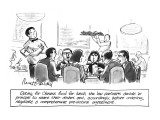 Opting for Chinese food for lunch, the law partners decide in principle to… - New Yorker Cartoon Premium Giclee Print by Mort Gerberg