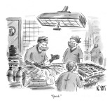 "Spork." - New Yorker Cartoon Premium Giclee Print by Christopher Weyant