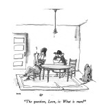 "The question, Leon, is: What is man?" - New Yorker Cartoon Premium Giclee Print by George Booth