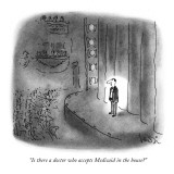 "Is there a doctor who accepts Medicaid in the house?" - New Yorker Cartoon Premium Giclee Print by Arnie Levin