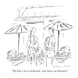 "My baby is not on backwards—your baby is on backwards." - New Yorker Cartoon Premium Giclee Print by Barbara Smaller