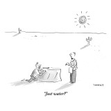"Just water?" - New Yorker Cartoon Premium Giclee Print by Liza Donnelly