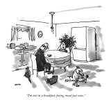 "I'm not in a breakfast-fixing mood just now." - New Yorker Cartoon Premium Giclee Print by George Booth