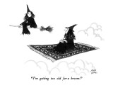 "I'm getting too old for a broom." - New Yorker Cartoon Premium Giclee Print by Joseph Farris