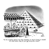 "If the occupancy sign-up rate keeps dropping, we may be forced to remodel…" - New Yorker Cartoon Premium Giclee Print by Ed Fisher