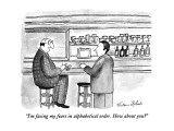"I'm facing my fears in alphabetical order.  How about you?" - New Yorker Cartoon Premium Giclee Print by Victoria Roberts