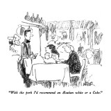 "With the pork I'd recommend an Alsatian white or a Coke." - New Yorker Cartoon Premium Giclee Print by Robert Weber