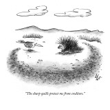 "The sharp quills protect me from creditors." - New Yorker Cartoon Premium Giclee Print by Frank Cotham