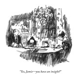 "Yes, Jamie—you have an insight?" - New Yorker Cartoon Premium Giclee Print by Robert Weber