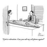 "I feel a vibration. Can you call my cell phone again?" - New Yorker Cartoon Premium Giclee Print by Leo Cullum