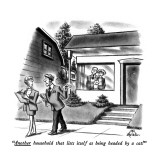 "Another household that lists itself as being headed by a cat!" - New Yorker Cartoon Premium Giclee Print by Ed Fisher