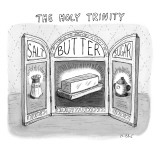 The three panels of a large, decorative structure (the kind used for chang… - New Yorker Cartoon Premium Giclee Print by Roz Chast