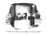 "I think I can make you very happy if I can get funded." - New Yorker Cartoon Premium Giclee Print by Robert Weber