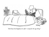 "And they lived happily ever after—except for the age thing." - New Yorker Cartoon Premium Giclee Print by Dean Vietor
